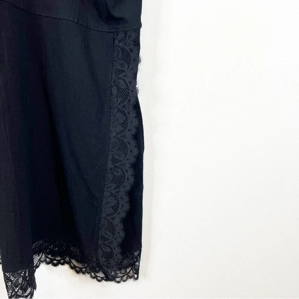 NWT Free People Women Premonitions Lace Bodycon Mini Dress M Black
